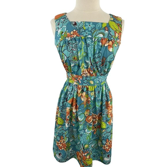Vintage 70s TeJo of California Women's Hawaiian Tropical Floral Dress - Picture 4 of 9